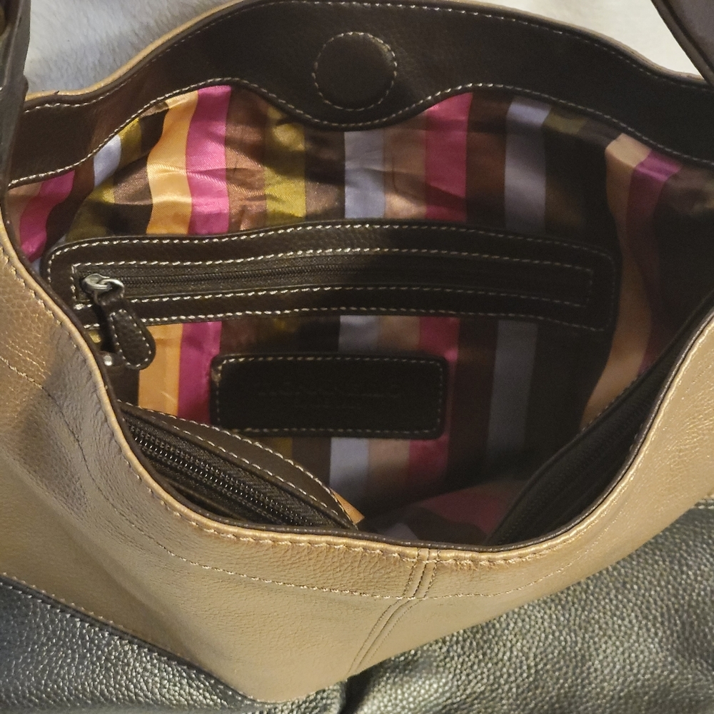 Tignanello Metallic Color Block Snap Closure Purse - image 6